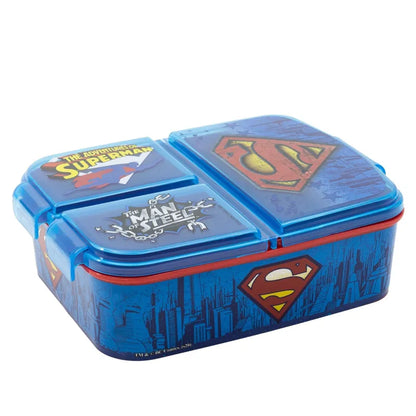 DC Comics Superman Set Lunchbox mit Trinkflasche - WS-Trend.de 2 teiliges Lunch 3 Kammern Brotdose