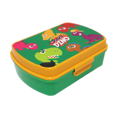 Crazy Dino 2 tlg Kinder Lunch Set Brotdose Alu Trinkflasche 500 ml Geschenk - WS-Trend.de