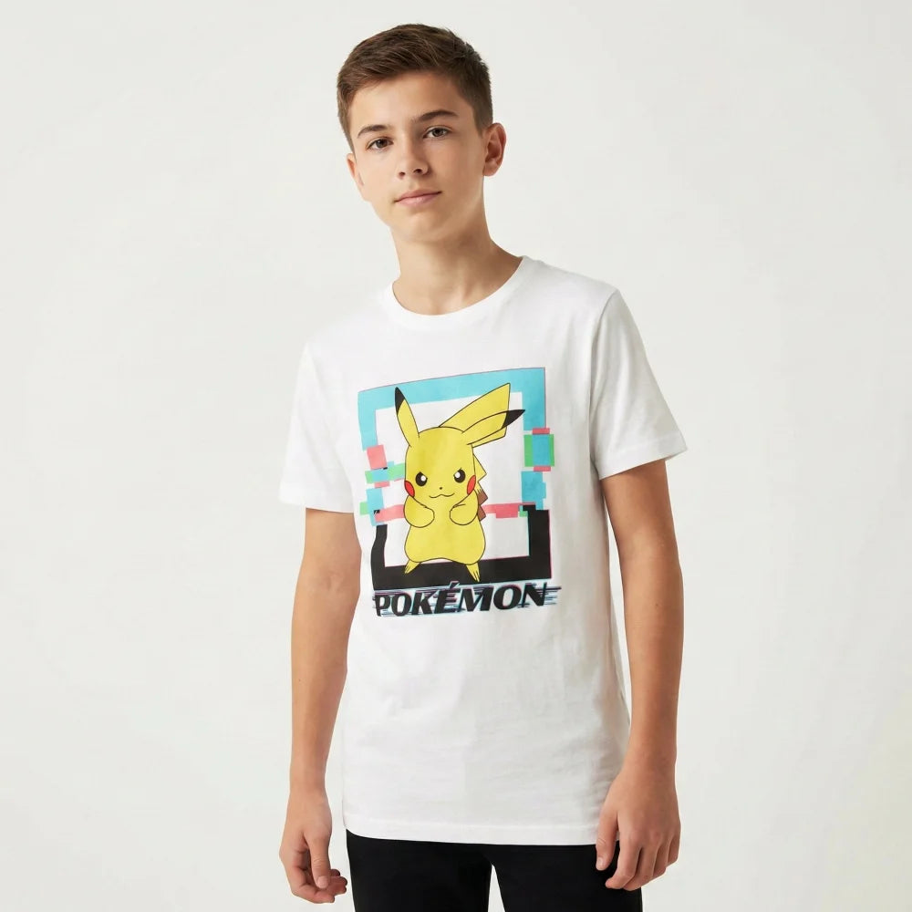 Pokemon Pikachu Jungen T-Shirt Kurzarm Shirt 100% Baumwolle - WS-Trend.de