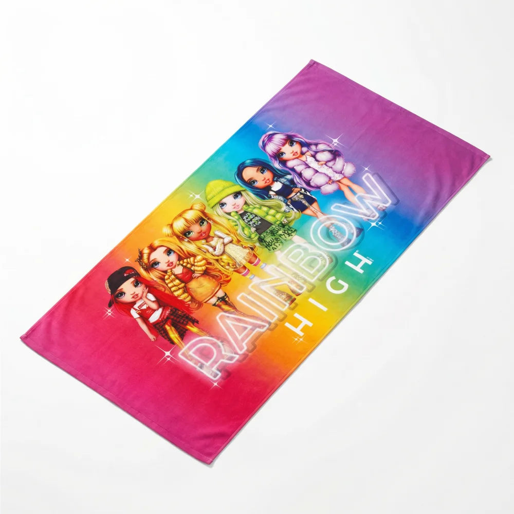 Rainbow High Mikrofaser Strandtuch - WS-Trend.de Girls Handtuch Badetuch XXL 70x140