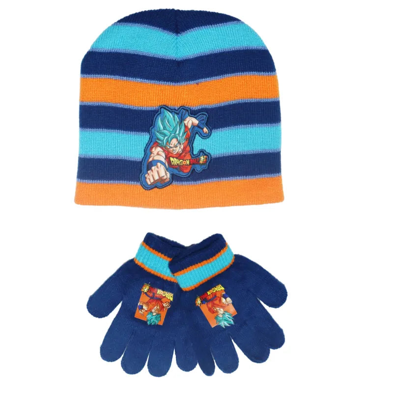 Anime Dragon Ball Goku Jungen Wintermütze Mütze plus Handschuhe 54/56 - WS-Trend.de Herbst
