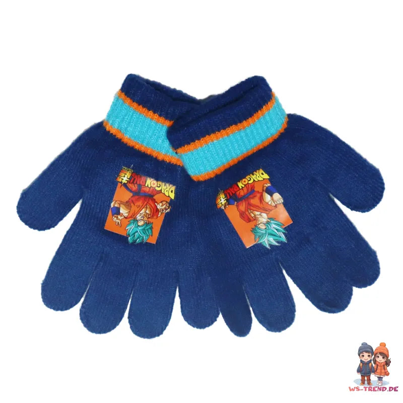 Anime Dragon Ball Goku Jungen Wintermütze Mütze plus Handschuhe 54/56 - WS-Trend.de Herbst