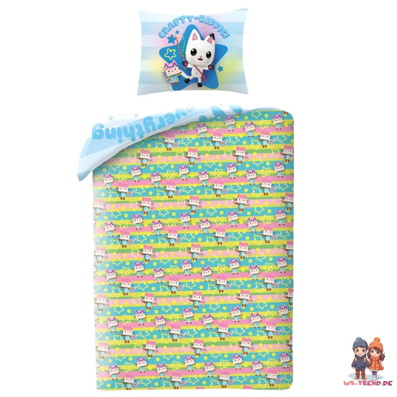 Gabbys Dollhouse Kinder Mikrofaser Bettwäsche 2tlg Set 135/140x200 60x70 cm - WS-Trend.de