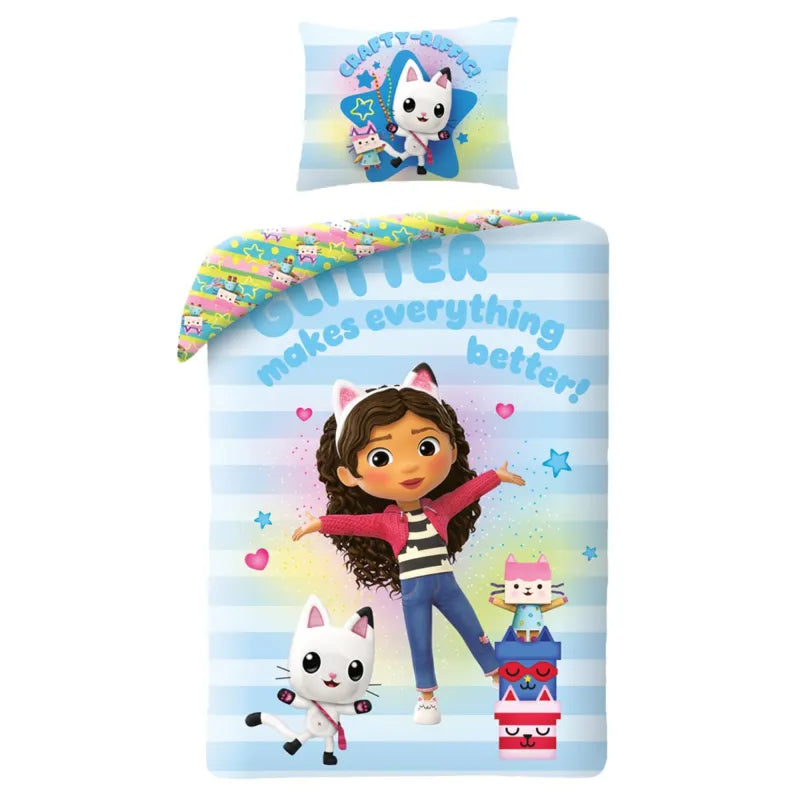 Gabbys Dollhouse Kinder Mikrofaser Bettwäsche 2tlg Set 135/140x200 60x70 cm - WS-Trend.de