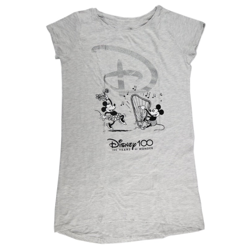 Disney 100 Years Mickey und Minnie Maus Damen kurzarm Schlafshirt - WS-Trend.de S-XL