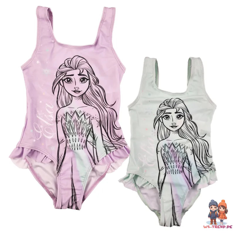 Disney Die Eiskönigin 2 Elsa Kinder Badeanzug - WS-Trend.de Mädchen Bademode 104 bis 134