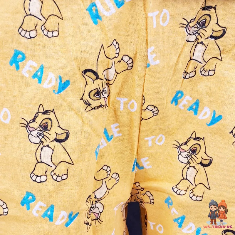 Disney König der Löwen Simba Kinder Pyjama Schlafanzug - WS-Trend.de kurzarm 98 -128 Baumwolle