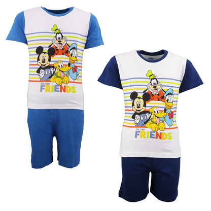 Disney Mickey Maus Kinder Schlafanzug Pyjama kurz - WS-Trend.de 98-128 baumwolle