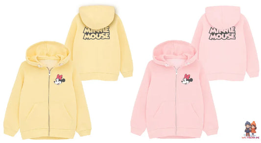 Disney Minnie Maus Kinder Kapuzen Pullover - WS-Trend.de Pulli mit Kapuze Hoodie Baumwolle