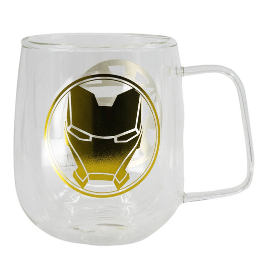 Marvel Iron Man doppelwandige Kaffeetasse Teetasse Glastasse 290 ml