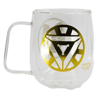 Marvel Iron Man doppelwandige Kaffeetasse Teetasse Glastasse 290 ml - WS-Trend.de