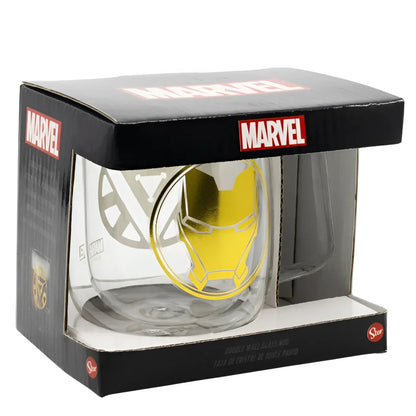Marvel Iron Man doppelwandige Kaffeetasse Teetasse Glastasse 290 ml - WS-Trend.de