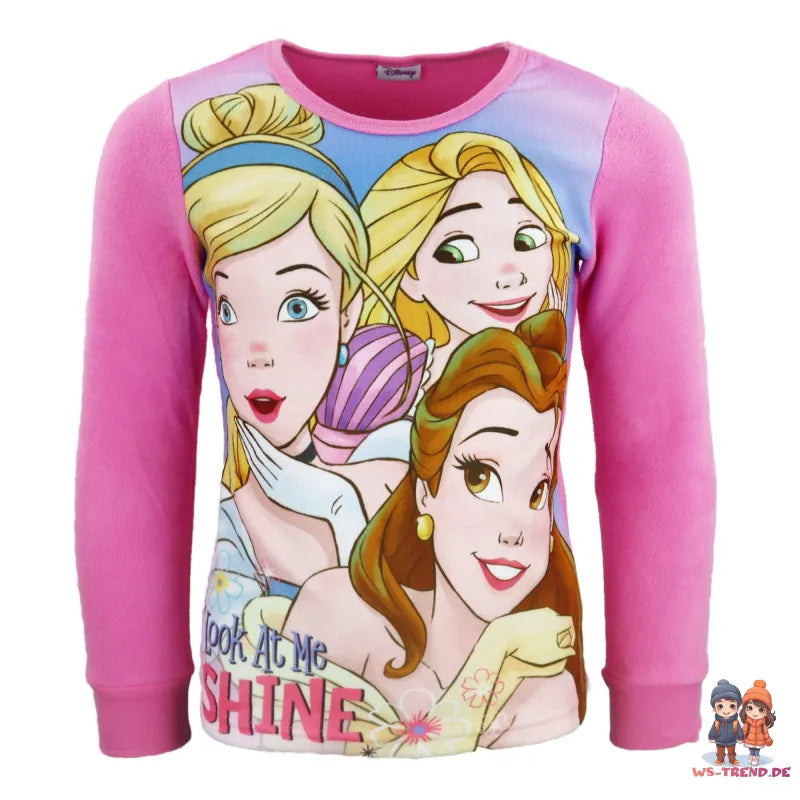 Disney Prinzessinnen Kinder Polar Fleece Schlafanzug Pyjama Hausanzug - WS-Trend.de 92-128