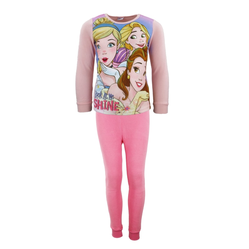 Disney Prinzessinnen Kinder Polar Fleece Schlafanzug Pyjama Hausanzug - WS-Trend.de 92-128