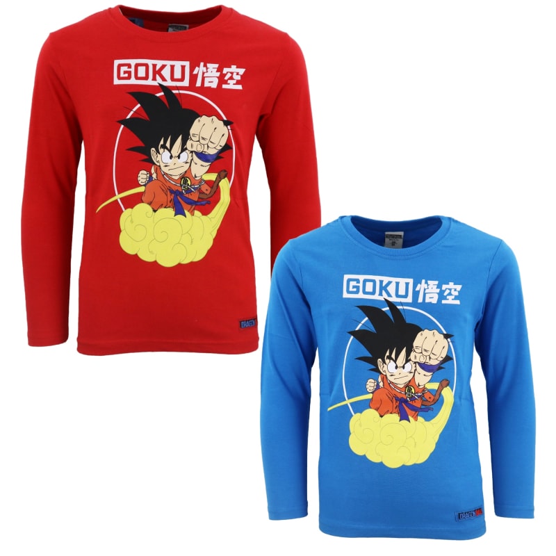 Anime Dragonball Goku Kinder Jungen langarm Shirt - WS-Trend.de Gr. 104 - 152 Baumwolle