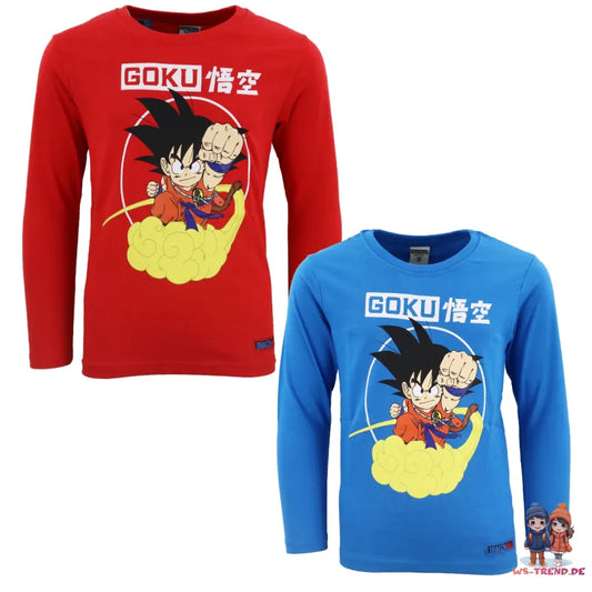 Anime Dragonball Goku Kinder Jungen langarm Shirt - WS-Trend.de Gr. 104 - 152 Baumwolle