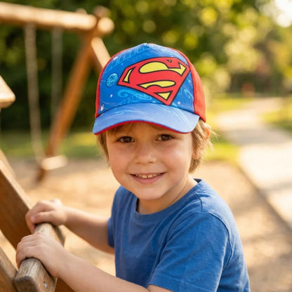 DC Comics Superman Logo - Kinder Baseball Kappe - WS-Trend.de Basecap Mütze Hut 54 - 56 Blau Rot