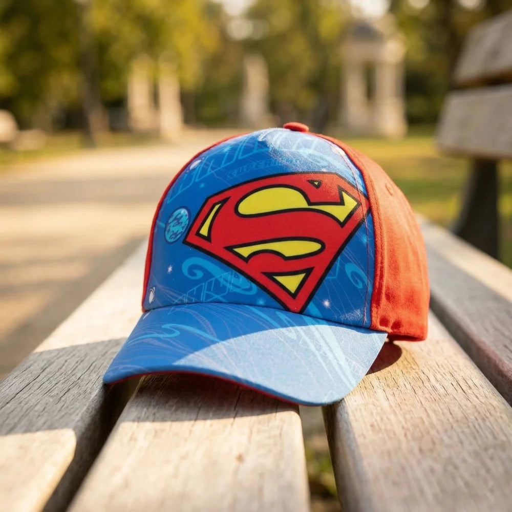 DC Comics Superman Logo - Kinder Baseball Kappe - WS-Trend.de Basecap Mütze Hut 54 - 56 Blau Rot