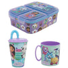 Gabbys Dollhouse Kinder 3 tlg Set Brotdose 3 Kammern Trinkbecher Becher