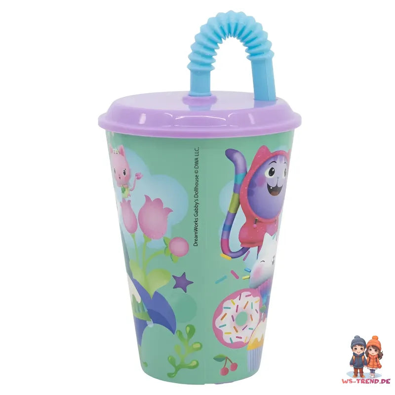 Gabbys Dollhouse Kinder 3 tlg Set Brotdose Kammern Trinkbecher Becher - WS-Trend.de