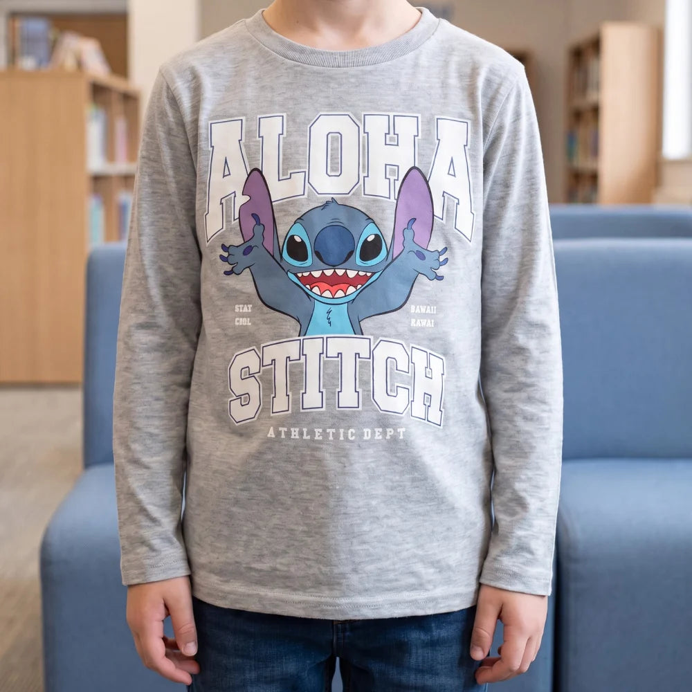 Print-Shirt Disney Lilo und Stitch Kinder Jungen Langarmshirt Shirt Gr. 98-110 - WS-Trend.de