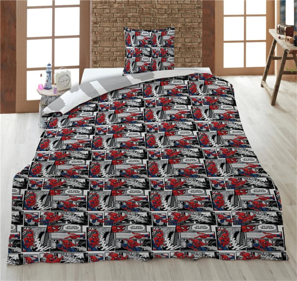 Marvel Spiderman Jungen Bettwäsche 2tlg. Set 135-140x200 65x65 cm - WS-Trend.de