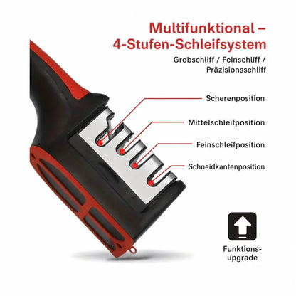 Messerschärfer 4-Stufen für Küchenmesser und Scheren rutschfest - WS-Trend.de