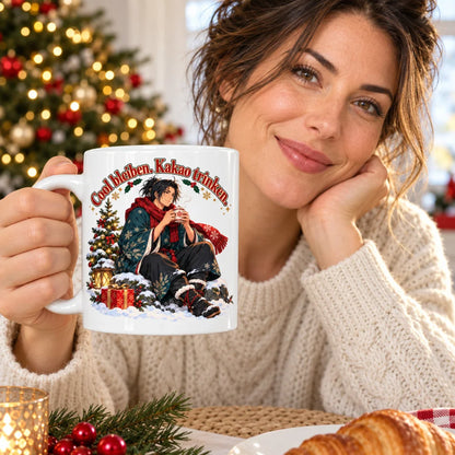 WS-Trend Snow-Samurai Anime Weihnachtstasse 330 ml mit lustigem Spruch - WS-Trend.de