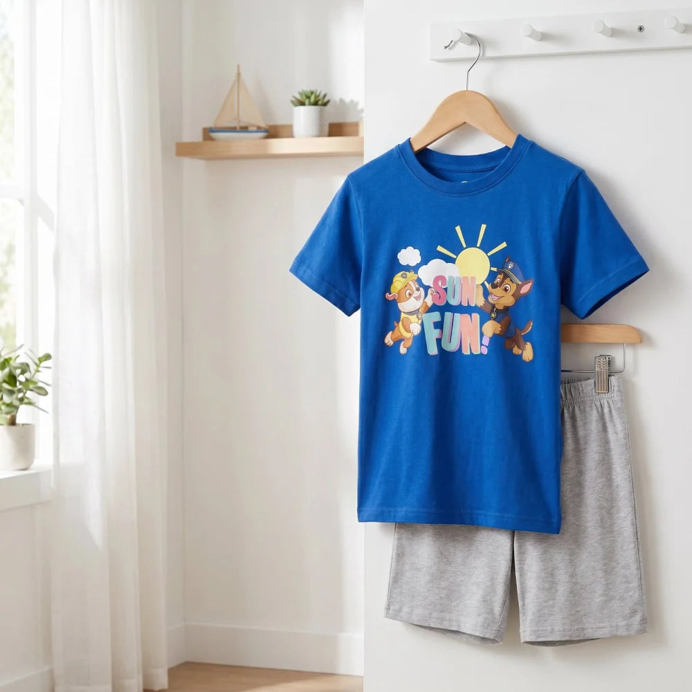 Paw Patrol Kinder Jungen Schlafanzug Pyjama kurz Nachtwäsche 98-116 - WS-Trend.de