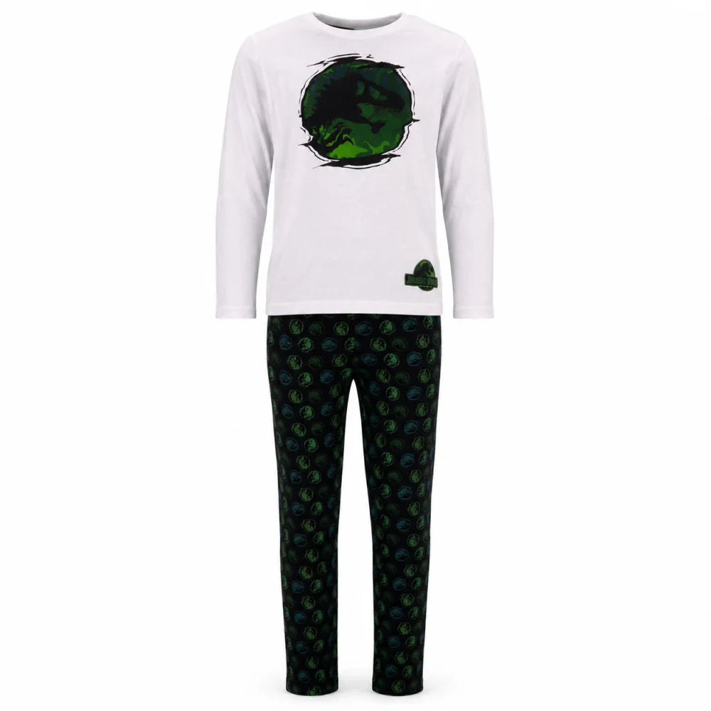 Jurassic World T-Rex Jungen Kinder Pyjama Schlafanzug 100% Baumwolle Gr. 104-116 - WS-Trend.de