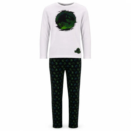 Jurassic World T-Rex Jungen Kinder Pyjama Schlafanzug 100% Baumwolle Gr. 104-116 - WS-Trend.de