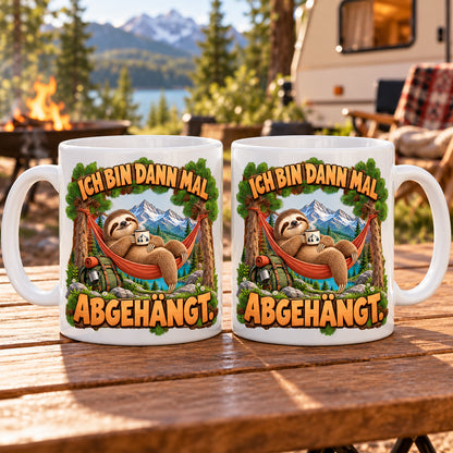 Camping Tasse Spruch Keramik 330 ml Geschenk Camper Wohnmobil Urlauber