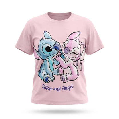 Disney Stitch Angel Damen kurzarm T-Shirt Shirt S-XL 100% Baumwolle - WS-Trend.de