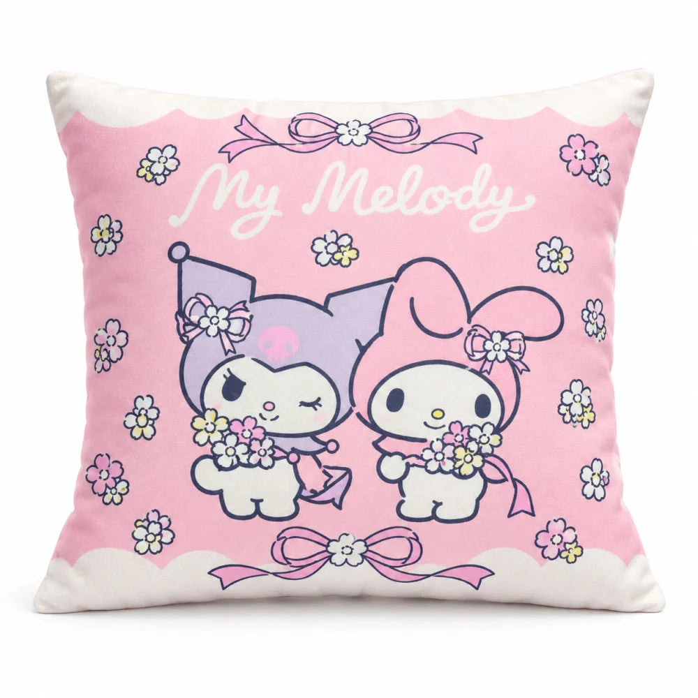 Kuromi und My Melody Wendekissen Polyester Rosa 40x40 cm - WS-Trend.de