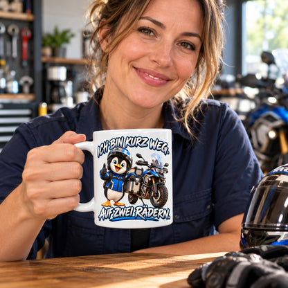 Motorrad Tasse Spruch Keramik 330ml Biker Geschenk beidseitig bedruckt