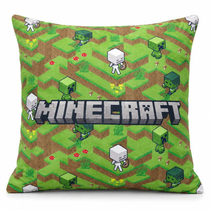Minecraft Steve Creeper Wendekissen Polyester Blau-Grün 40x40 cm - WS-Trend.de