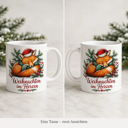 Winterfuchs Weihnachtstasse - Geschenk zu Weihnachten - Keramik 330 ml - WS-Trend.de