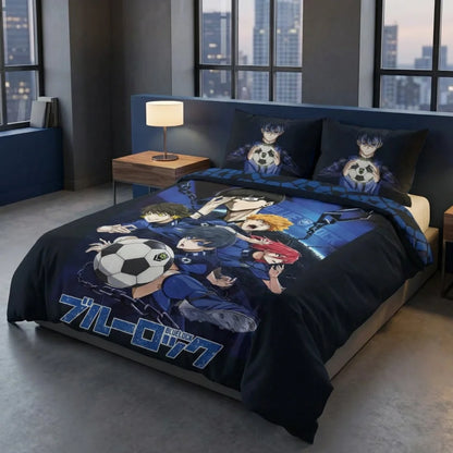 Blue Lock Anime Mikrofaser Bettwäsche 2tlg Set 135/140x200 63x63 cm - WS-Trend.de