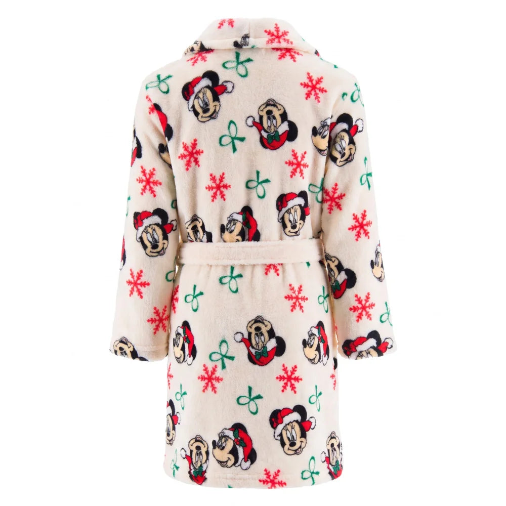 Disney Mickey & Minnie Maus Kinder Coral-Fleece Bademantel Weihnachten Gr. 98–128 - WS-Trend.de