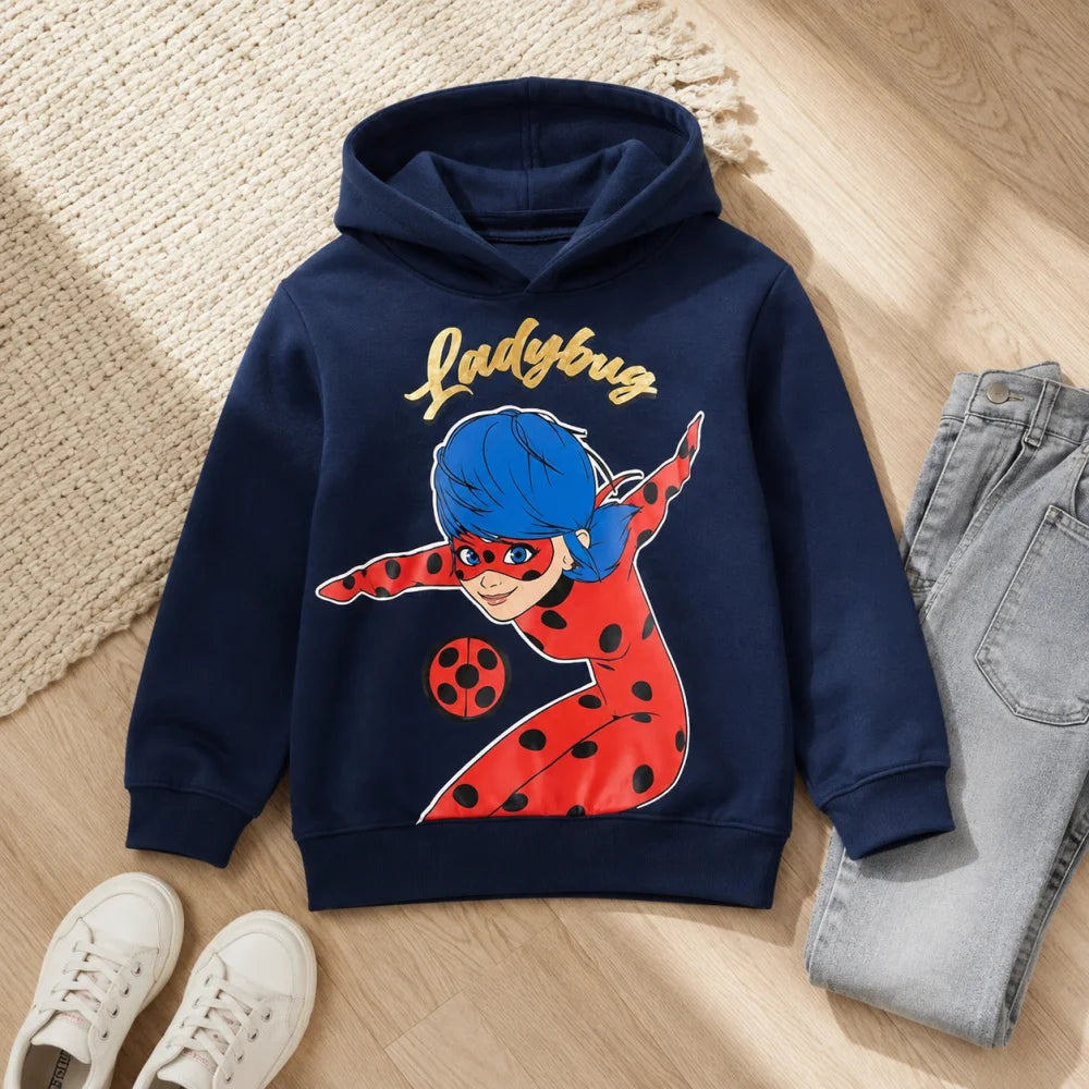 Kapuzenpullover Miraculous - Ladybug Kinder Fleece Hoodie Gr.104-128 - WS-Trend.de