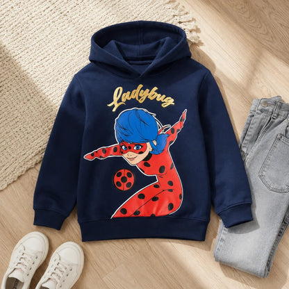 Kapuzenpullover Miraculous - Ladybug Kinder Fleece Hoodie Gr.104-128 - WS-Trend.de