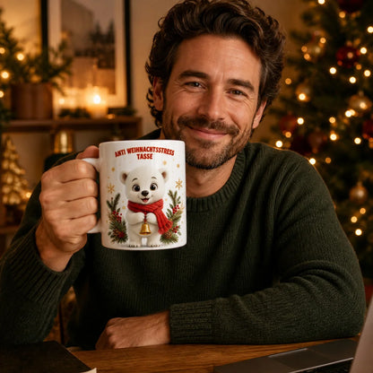 Anti Weihnachtsstress Weihnachten Tasse 325 ml – süße 3D-Tiere - WS-Trend.de