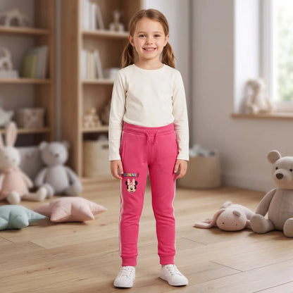 Disney Minnie Maus Kinder Jogginghose Sporthose Hose 104 bis 116 Rosa Grau - WS-Trend.de