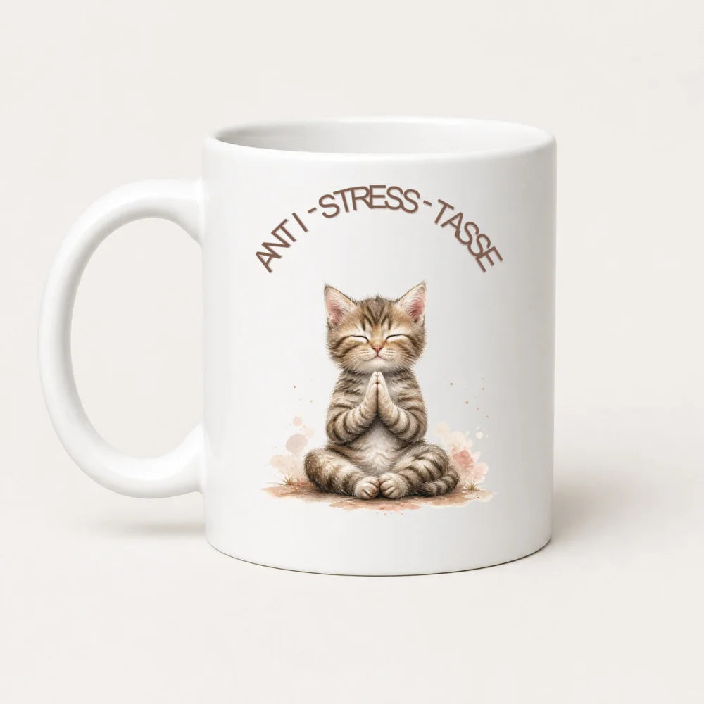 Anti-Stress-Tasse Kätzchen Aquarell 325 ml Keramik Geschenk - WS-Trend.de