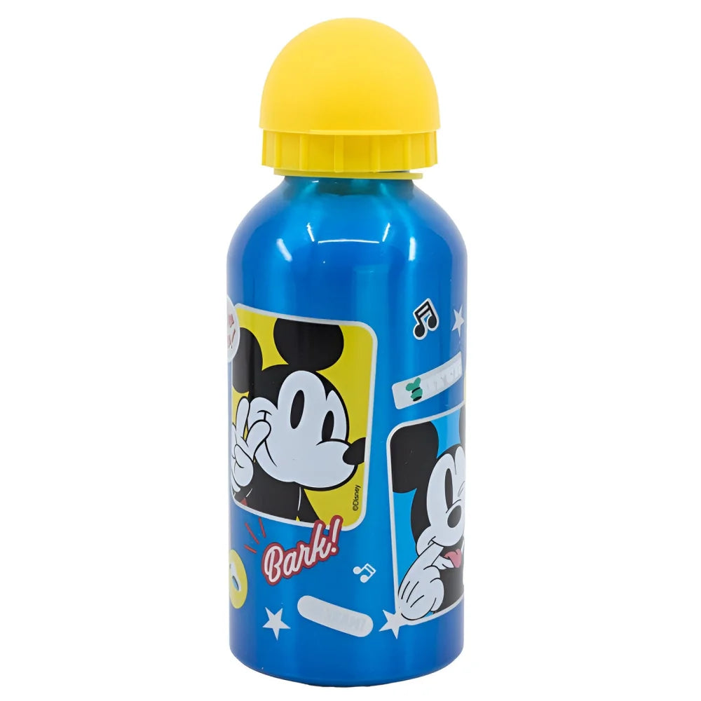 Disney Mickey Maus 4 tlg Lunch Set Brotdose Alu Trinkflasche 400 ml Löffel Gabel - WS-Trend.de