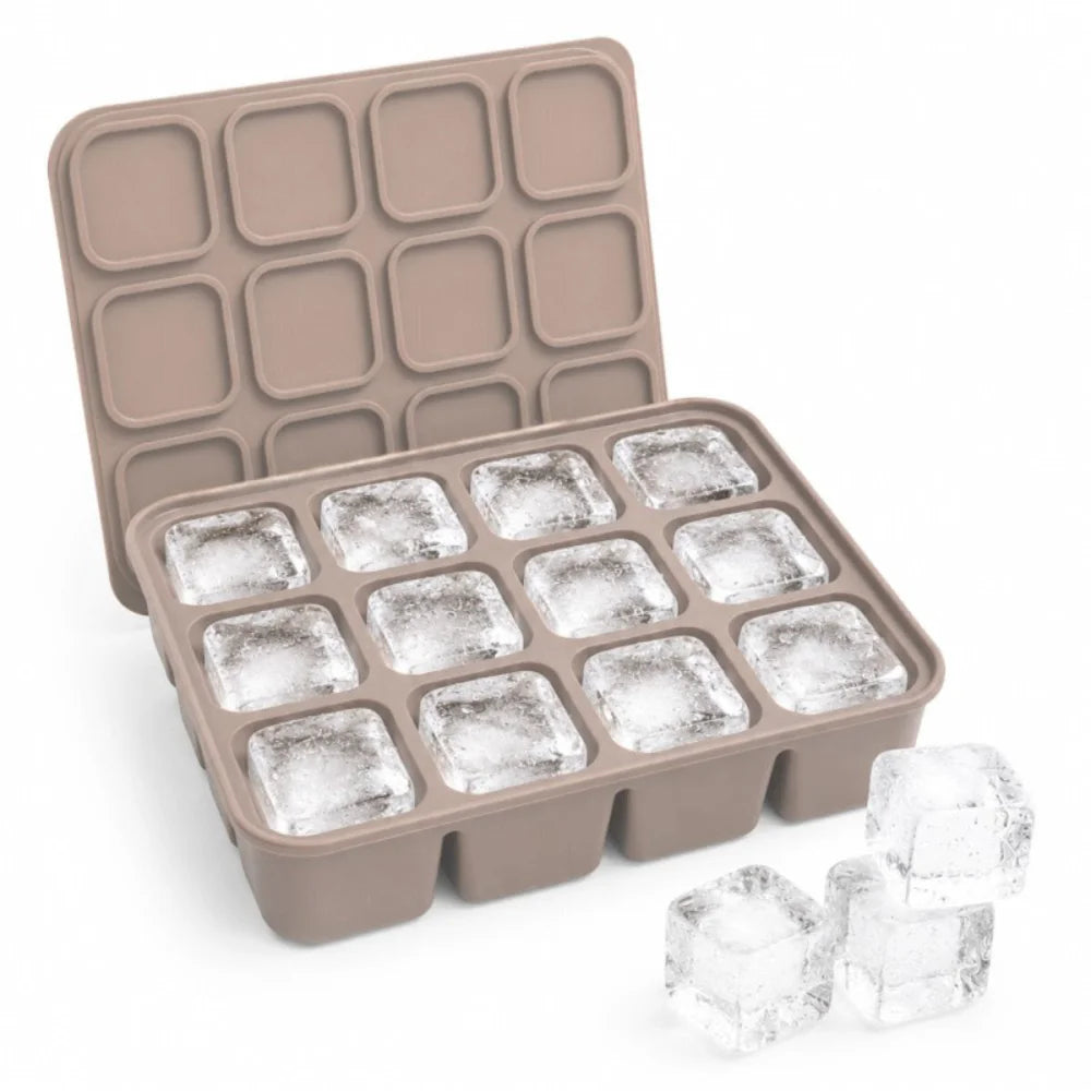 Eiswürfelform aus Silikon mit abnehmbarem Deckel Selbermachen für 12 Eiswürfel - WS-Trend.de