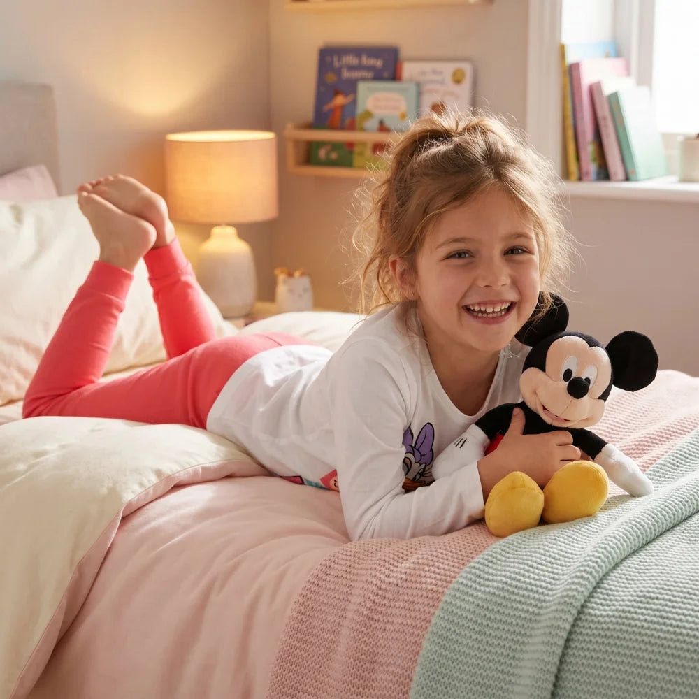 Disney Minnie Maus Daisy Kinder Schlafanzug Pyjama lang 100% Baumwolle Gr. 104-128 - WS-Trend.de