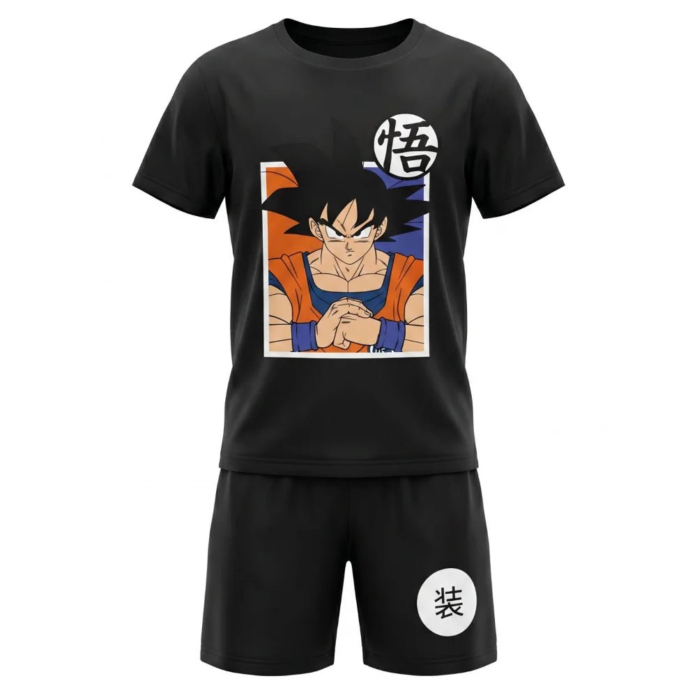 Anime Dragon Ball Goku Kinder Schlafanzug Pyjama Shirt Shorts Gr.116-152 - WS-Trend.de