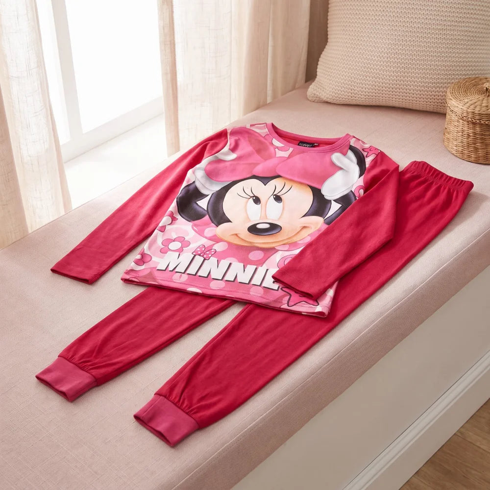 Schlafanzug Disney Minnie Maus Kinder Pyjama lang - WS-Trend.de