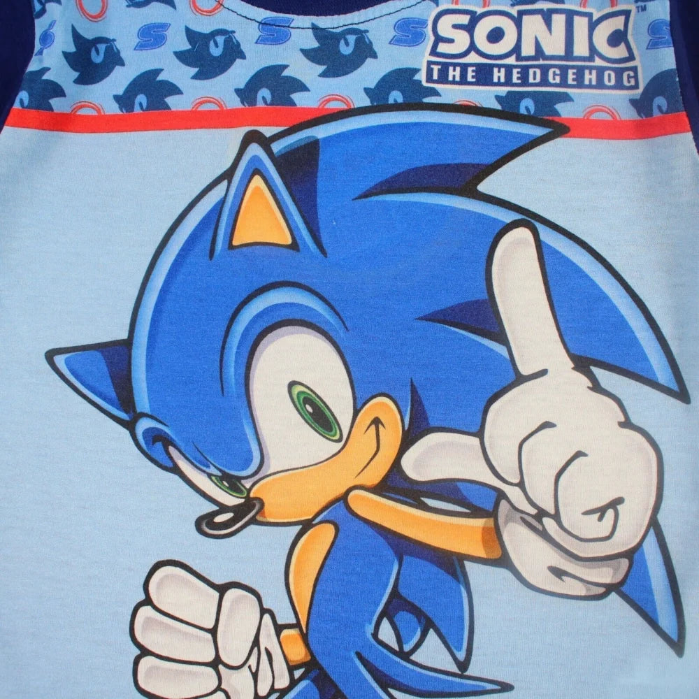 Sonic The Hedgehog Kinder kurz Pyjama Schlafanzug Gr. 98 bis 128 Baumwolle - WS-Trend.de